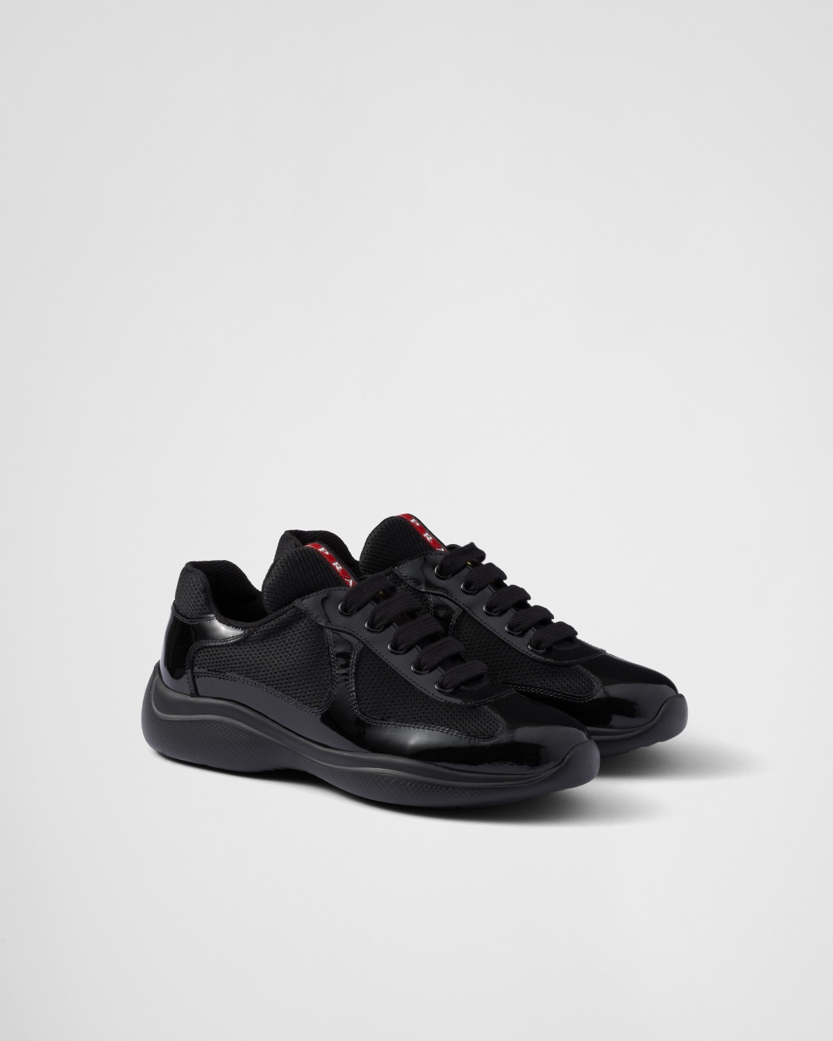 Prada America's Cup Biker Fabric Sneakers Black