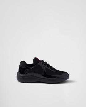 Prada America's Cup Biker Fabric Sneakers Black