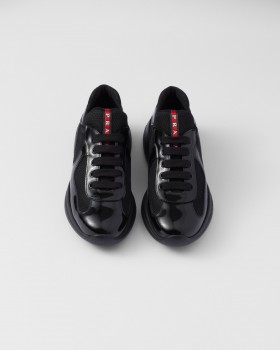 Prada America's Cup Biker Fabric Sneakers Black