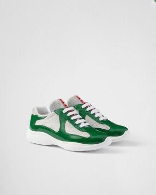 Prada America's Cup Biker Fabric Sneakers Green