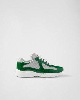 Prada America's Cup Biker Fabric Sneakers Green
