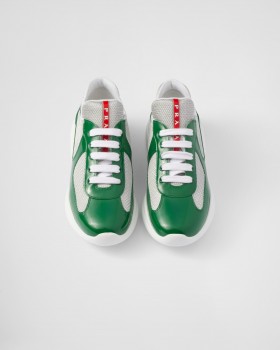 Prada America's Cup Biker Fabric Sneakers Green