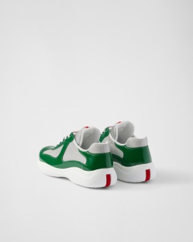 Prada America's Cup Biker Fabric Sneakers Green