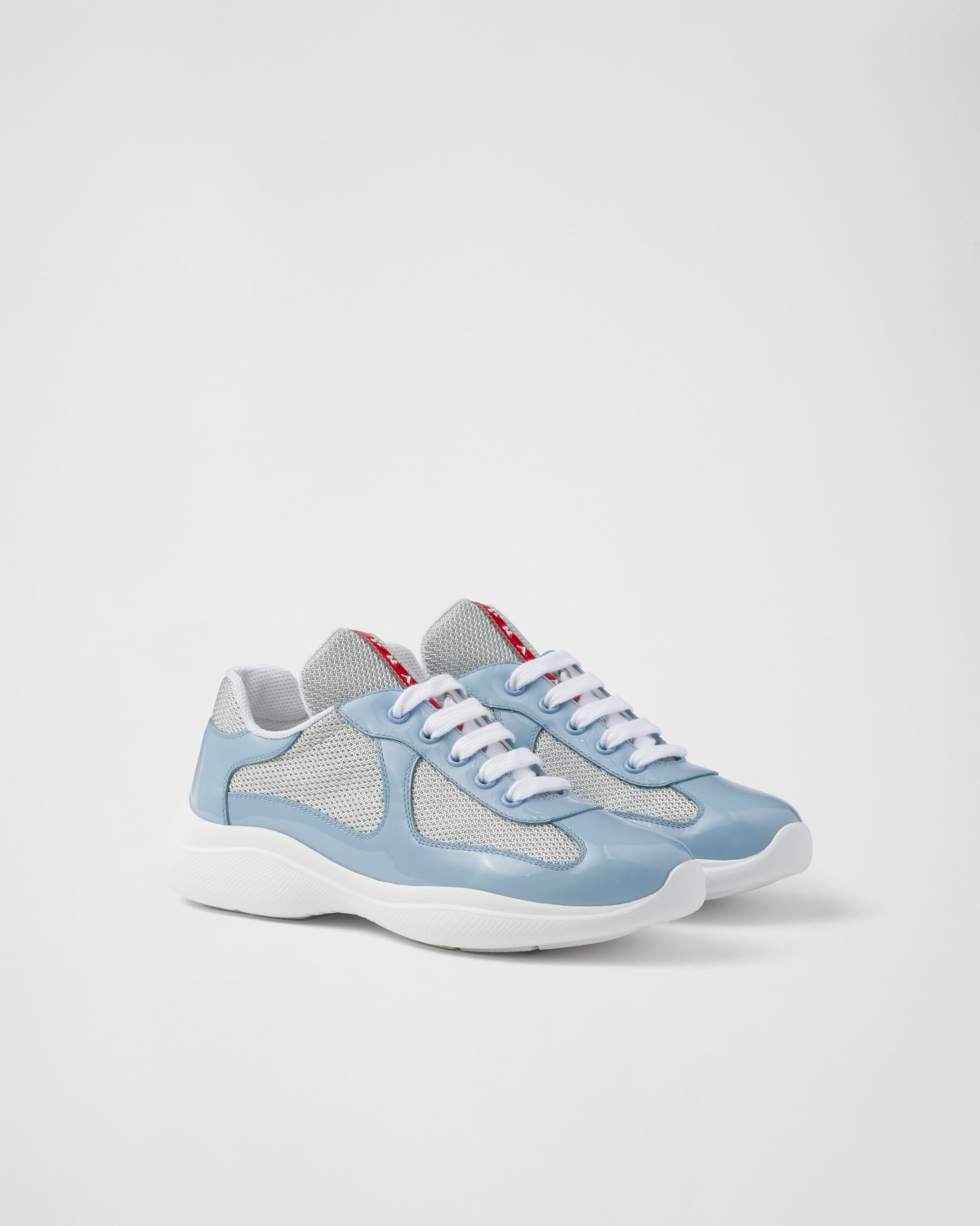 Prada America's Cup Biker Fabric Sneakers Light Blue