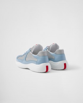 Prada America's Cup Biker Fabric Sneakers Light Blue
