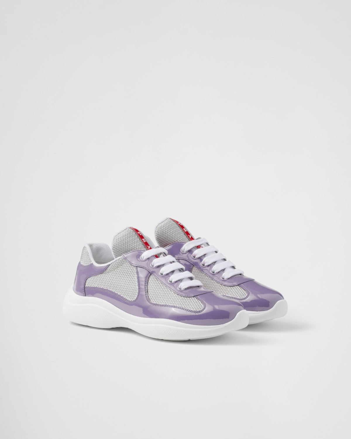 Prada America's Cup Biker Fabric Sneakers Lilac