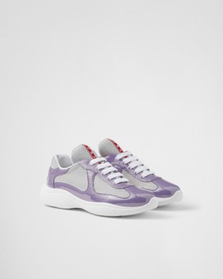 Prada America's Cup Biker Fabric Sneakers Lilac