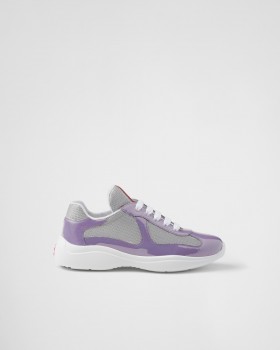 Prada America's Cup Biker Fabric Sneakers Lilac