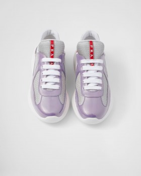 Prada America's Cup Biker Fabric Sneakers Lilac