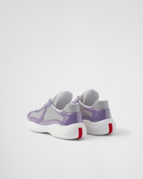 Prada America's Cup Biker Fabric Sneakers Lilac