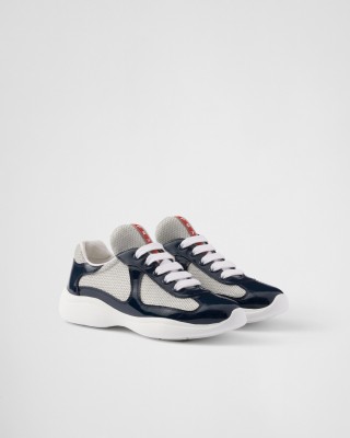 Prada America's Cup Biker Fabric Sneakers Royal Blue