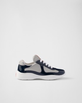 Prada America's Cup Biker Fabric Sneakers Royal Blue