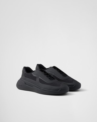Prada America's Cup Re-nylon And Bike Fabric Sneakers Black