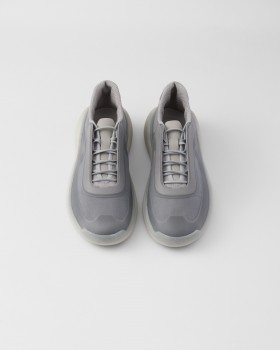 Prada America's Cup Re-nylon And Bike Fabric Sneakers Grey