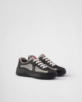 Prada America's Cup Soft Rubber And Bike Fabric Sneakers Black
