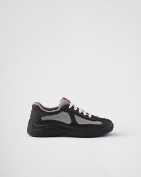 Prada America's Cup Soft Rubber And Bike Fabric Sneakers Black