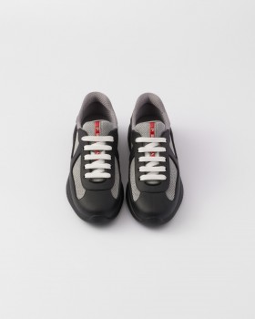 Prada America's Cup Soft Rubber And Bike Fabric Sneakers Black