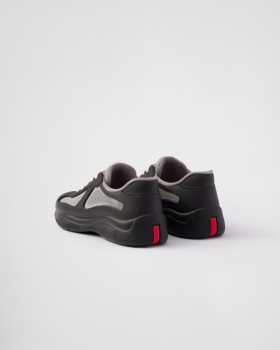 Prada America's Cup Soft Rubber And Bike Fabric Sneakers Black