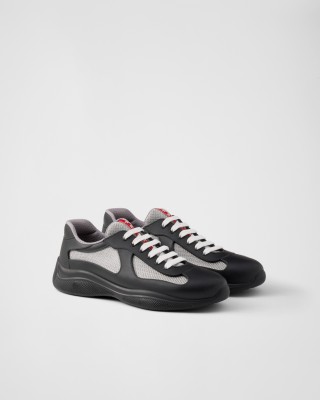 Prada America's Cup Soft Rubber And Bike Fabric Sneakers Black