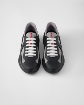 Prada America's Cup Soft Rubber And Bike Fabric Sneakers Black