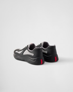 Prada America's Cup Soft Rubber And Bike Fabric Sneakers Black