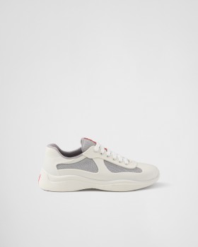Prada America's Cup Soft Rubber And Bike Fabric Sneakers Cream