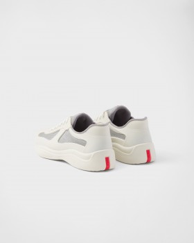 Prada America's Cup Soft Rubber And Bike Fabric Sneakers Cream
