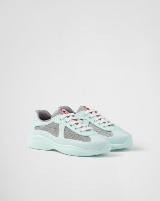 Prada America's Cup Soft Rubber And Bike Fabric Sneakers Glass