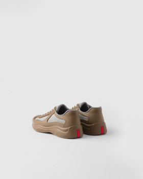 Prada America's Cup Soft Rubber And Bike Fabric Sneakers Mocha