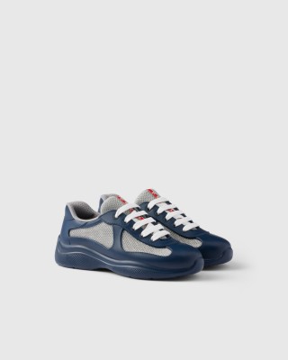 Prada America's Cup Soft Rubber And Bike Fabric Sneakers Royal Blue