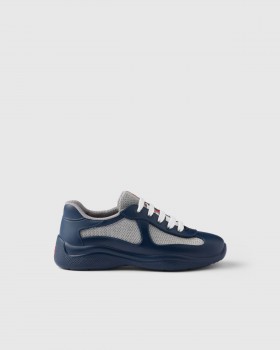 Prada America's Cup Soft Rubber And Bike Fabric Sneakers Royal Blue