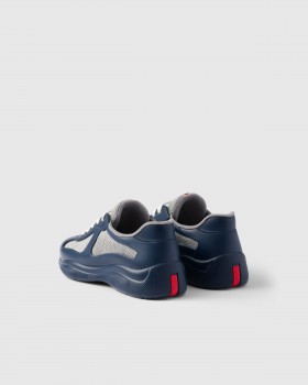 Prada America's Cup Soft Rubber And Bike Fabric Sneakers Royal Blue