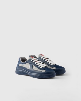 Prada America's Cup Soft Rubber And Bike Fabric Sneakers Royal Blue