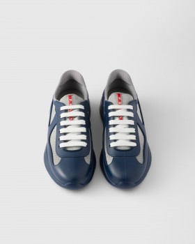 Prada America's Cup Soft Rubber And Bike Fabric Sneakers Royal Blue