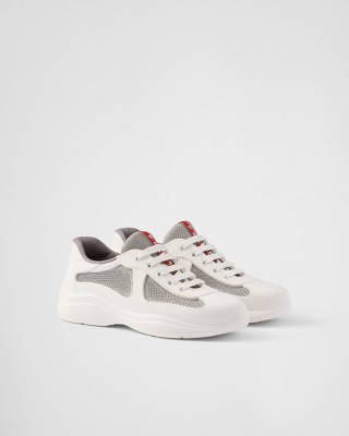 Prada America's Cup Soft Rubber And Bike Fabric Sneakers White