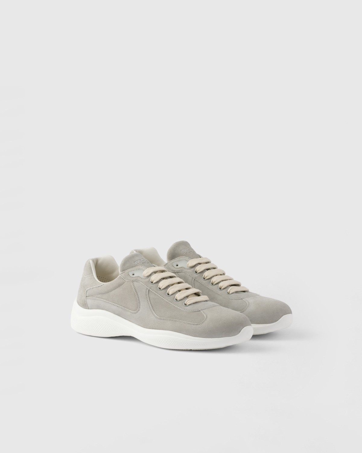 Prada America's Cup Suede Sneakers Grey