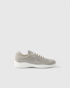 Prada America's Cup Suede Sneakers Grey