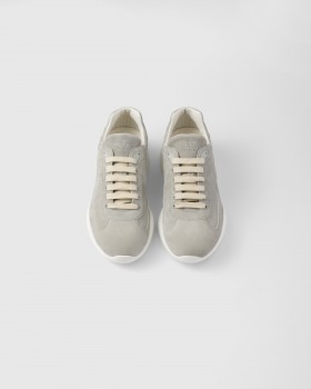 Prada America's Cup Suede Sneakers Grey