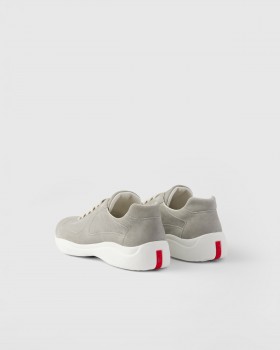 Prada America's Cup Suede Sneakers Grey