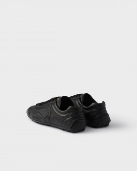 Prada Antiqued Nappa Leather Sneakers Black