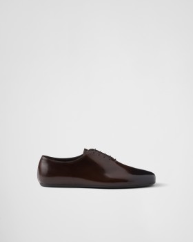 Prada Brushed Leather Lace-ups Sienna