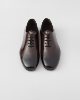 Prada Brushed Leather Lace-ups Sienna