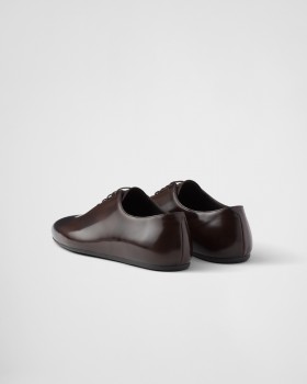 Prada Brushed Leather Lace-ups Sienna