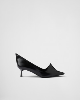 Prada Brushed Leather Pumps Black