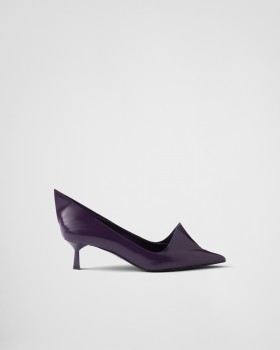 Prada Brushed Leather Pumps Violet