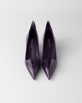 Prada Brushed Leather Pumps Violet