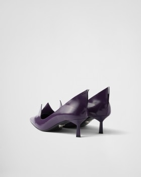 Prada Brushed Leather Pumps Violet