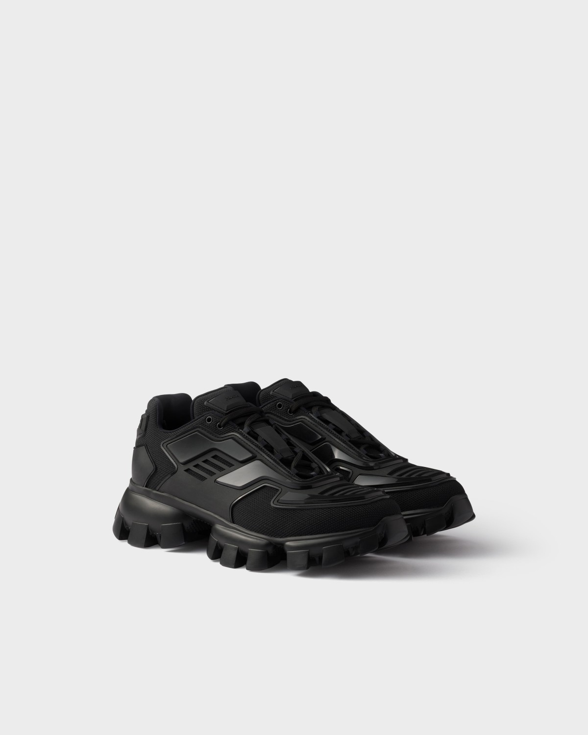 Prada Cloudbust Thunder Knit Fabric Sneakers Black