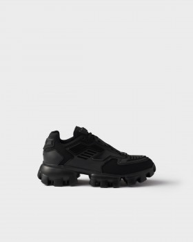 Prada Cloudbust Thunder Knit Fabric Sneakers Black