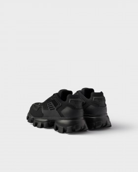 Prada Cloudbust Thunder Knit Fabric Sneakers Black